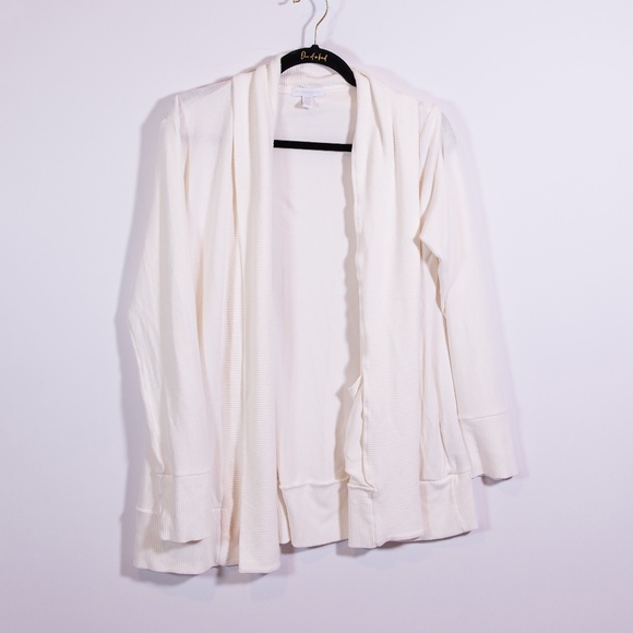 Beyond Yoga Women's Soften Up Open Front Cardigan Sweater White Medium - Picture 1 of 4